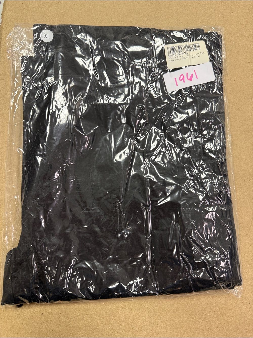 New Betabrand Black Straight Classic Dress Pant Yoga Pants XLarge